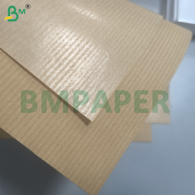 Zuiver bruin geribbeld kraft cadeaupapier 50 g/m² 60 g/m² MG papier