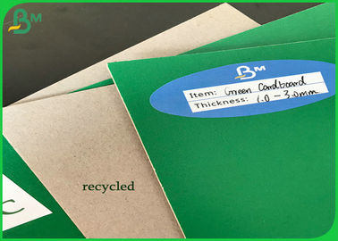 1mm tot 3mm Gerecycleerde Groene oppervlakte met Grijs achterkarton voor Verpakking