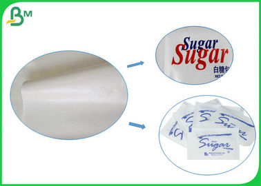 Vochtbestendig bedekte PE van 40gsm + 10gsm-Één Kant Wit het Document van de Voedselrang Broodje voor Suikerpakketten met een laag