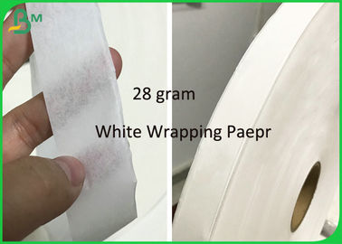 Ontbindbaar Wit Kraftpapier-het Verpakkende Document van het Ambacht24gram 28gram Stro Broodje 30mm Breedte