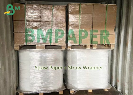 15mm 19mm 60gsm Straw Paper Roll White Kraft de Ambachtdocument van MG van de Kleurenstreep Voor het drukken geschikt