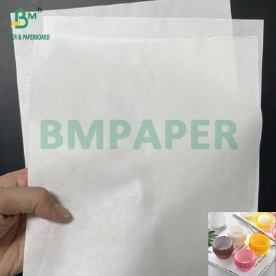 Glanzige oliebestendige 38 60 GSM White Cupcake Paper Liners Sheets Kit 3 Kit 5