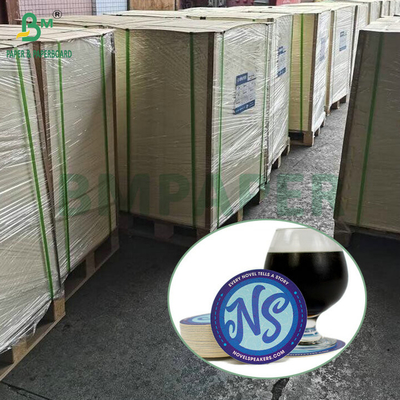 High Pulp Water Absorbent Cardboard 1mm 1.4mm Wit Bier Mat Papier Voor Ondergrond