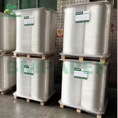 Biologisch strooppapier wrappapier 28 gram 32 mm x 6000 m rol Wit kleur
