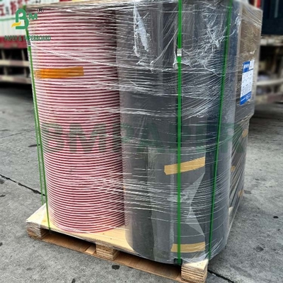 60 g strooppapier rood gestreept, geheel zwart, papierrolletjes 600 mm 620 mm