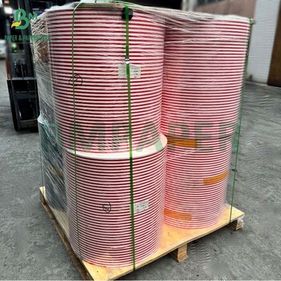 60 g strooppapier rood gestreept, geheel zwart, papierrolletjes 600 mm 620 mm