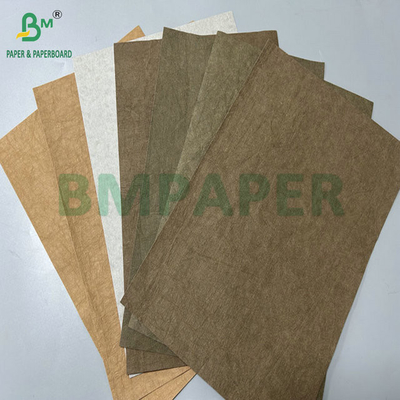 0.3mm 0.55mm 150cm Breedte Bruin Krimpels Voorgewassen Kraftstof Voor Handtassen