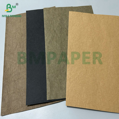 0.3mm 0.55mm 150cm Breedte Bruin Krimpels Voorgewassen Kraftstof Voor Handtassen