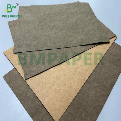 0.3mm 0.55mm 150cm Breedte Bruin Krimpels Voorgewassen Kraftstof Voor Handtassen