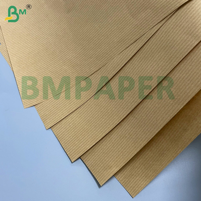 60 gm Bruin gestreepte Kraft cadeauwrap Eenzijdige glanzende afwerking Superieure duurzaamheid Hoge sterkte