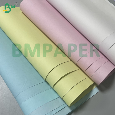 Geel / groen / roze koolstofvrij kopieerpapier CB / CFB / CF Rollen 20lb met zwart beeld