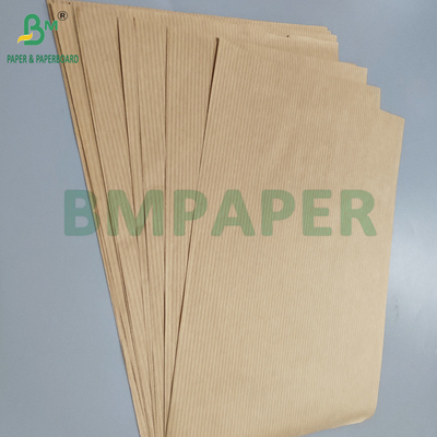 60 gm Ongebleekt Bruin MG Ribbed Kraftpapier Voor Draagtassen 762 mm x 300 m