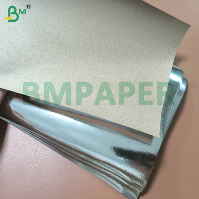 Recycled 70gm 85gm enkelzijdig gemetalliseerd zilveren kraftpapierrol