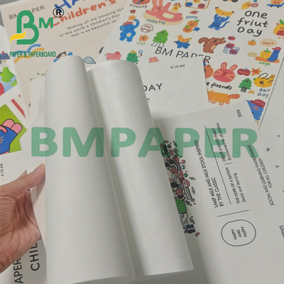 55g 1056D Wit vochtbestendige afdrukbaar papier voor etiketten en etiketten