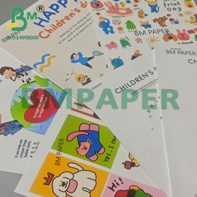 55g 1056D Wit vochtbestendige afdrukbaar papier voor etiketten en etiketten