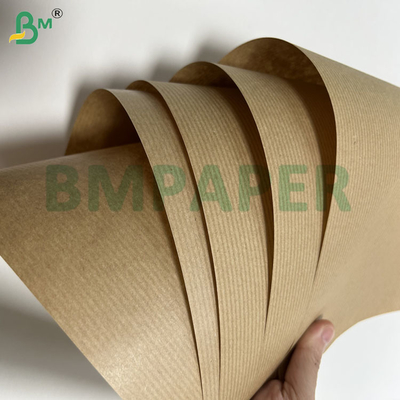 60 g/m² 70 g/m² Ongebleekt Bruin Geribbeld Kraftpapier Voor Verpakking 1100 mm 1200 mm