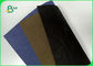 MOQ 1 yard 0.3mm 0.55mm Vezel kleurde wasbaar kraftpapier-document voor zakontwerp