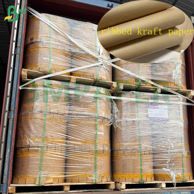 60 g/m² 70 g/m² Ongebleekt Bruin Geribbeld Kraftpapier Voor Verpakking 1100 mm 1200 mm