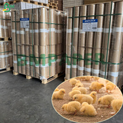 100% gerecycled 43g kippenbroederij pluimveepapier rol 63cm x 200m lichtgewicht