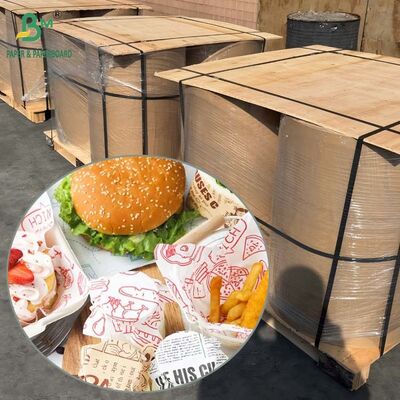 Voedselveilig gebleekt vetvrij papier 40 gm 45 gm 50 gm voor het inpakken van hamburgers