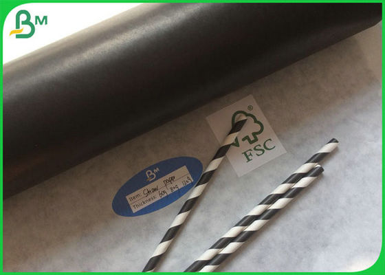 60gsm FSC en FDA-Certificaat Voor het drukken geschikt Zwart de Rangdocument van het Strovoedsel Broodje voor Koffie of Melkthee