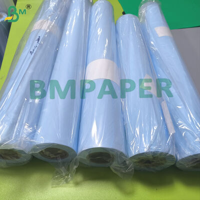 Helderblauwe tweezijdige papierrol 80 gram voor architectuur