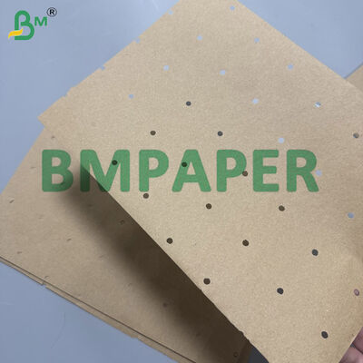 90 inch 72 inch geperforeerd bruin kraft papier rollen 80, aangepaste lengtes, ronde gaten