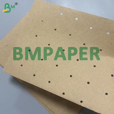 90 inch 72 inch geperforeerd bruin kraft papier rollen 80, aangepaste lengtes, ronde gaten