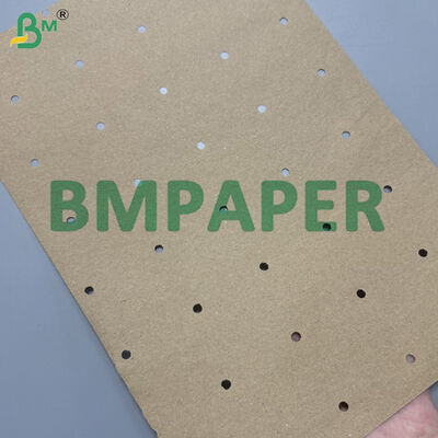 90 inch 72 inch geperforeerd bruin kraft papier rollen 80, aangepaste lengtes, ronde gaten