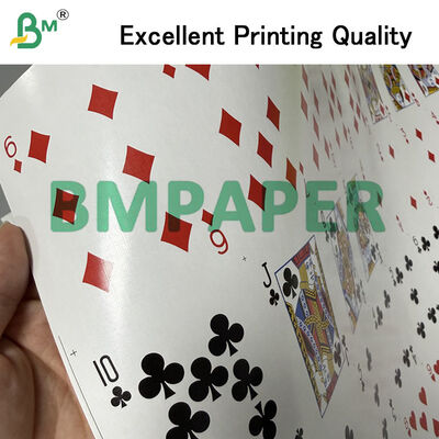 320g Playing Card Stock With Linen Textured Finish, Opaque Blue Center Sheets 52x71cm