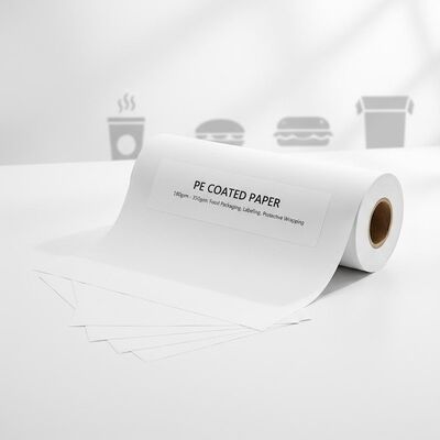 Papier met polyethyleen PE-coating 180 g/m² 350 g/m² coatingmateriaal PE Ideaal voor voedselverpakkingen, etikettering en beschermende verpakking