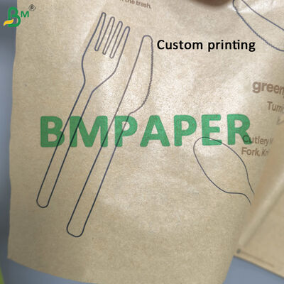 Op maat bedrukt bruin PE-gecoat kraftpapier voor voedselzakken, voeringen